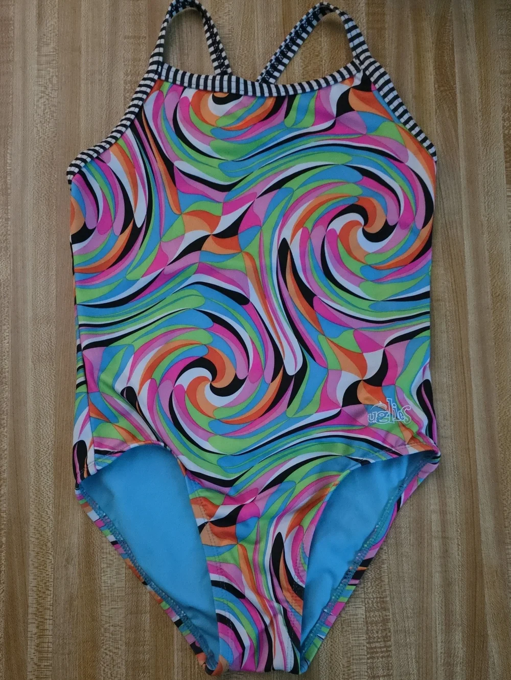 Dolfin Multicolor Swirl One-Piece - Pink, Blue, Green, Orange, Black